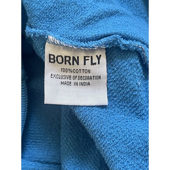 BORN FLY Colorful Graphic Pull Over Pocket Sweatshirt Sz XL - Picture 8 of 8